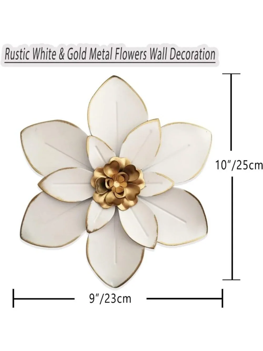 Rustic Metal Flower Wall Art Decor - 10
